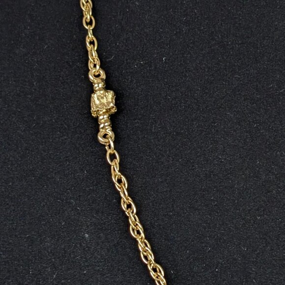 V. Block-Accented Rope Chain Necklace - Picture 3 of 5